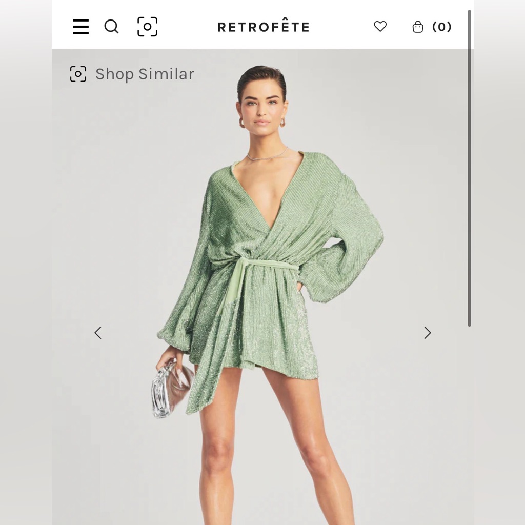 Retrofete Green Sequin Dress